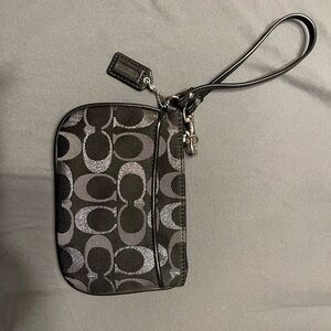 Coach Black and Gray Wristlet